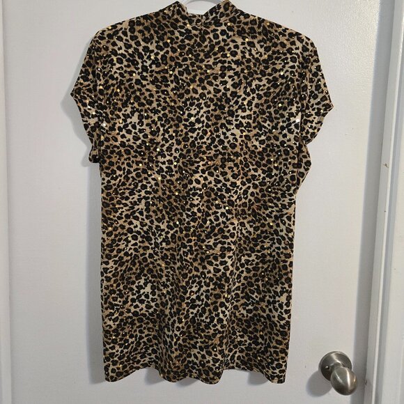 Jessica Size 18 Leopard Pattern Sequined Top - Picture 2 of 3